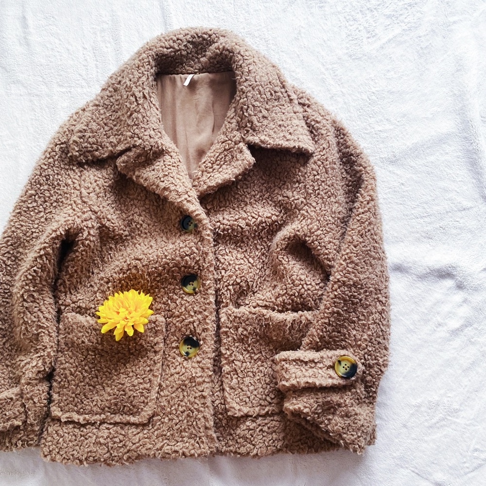 Free People So Soft Cozy Pea Coat